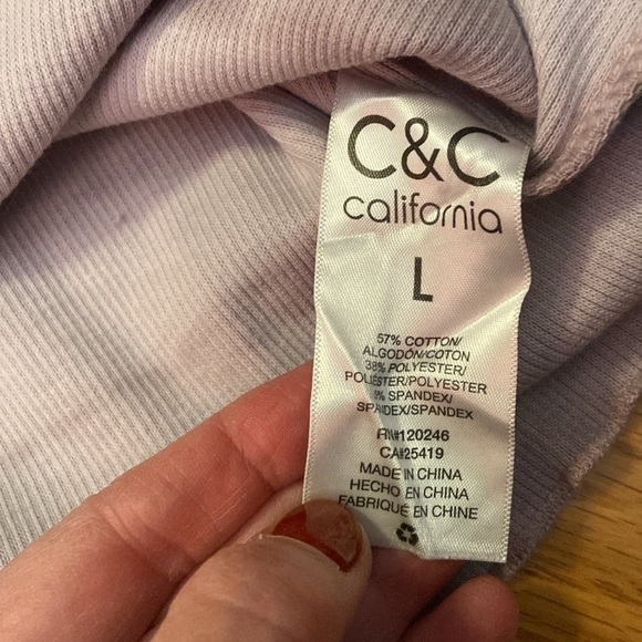 NWT C & C California Tie Dye Short Sleeve Top in size L - Picture 5 of 5